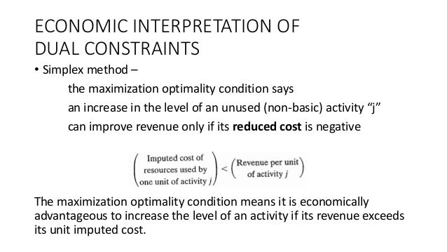 Economic Interpretation